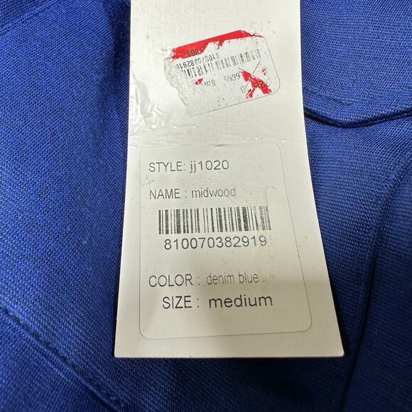Jeff NWT Midwood Long Sleeve Button Down Shirt Denim Blue Size M Style JJ1020 - Picture 7 of 11